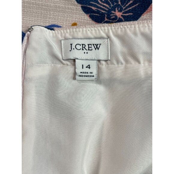 J.Crew Floral Basketweave Pencil Skirt with Back Slit Size 14 - Picture 2 of 5
